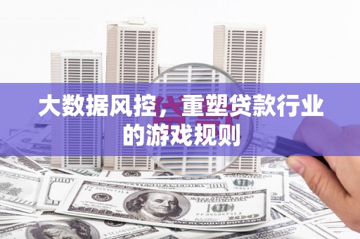 天门大数据风控，重塑贷款行业的游戏规则