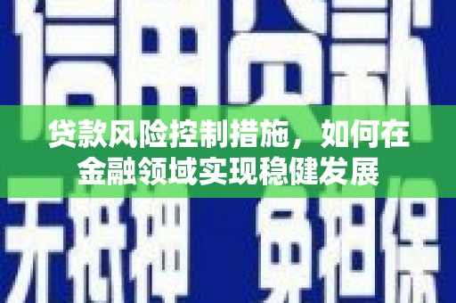 太保贷款风险控制措施，如何在金融领域实现稳健发展