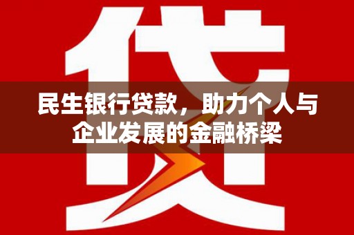 静海民生银行贷款，助力个人与企业发展的金融桥梁