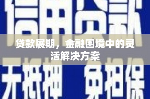 兰山贷款展期，金融困境中的灵活解决方案