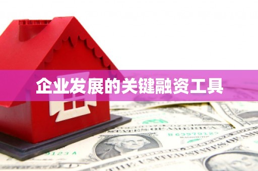 潜江企业发展的关键融资工具