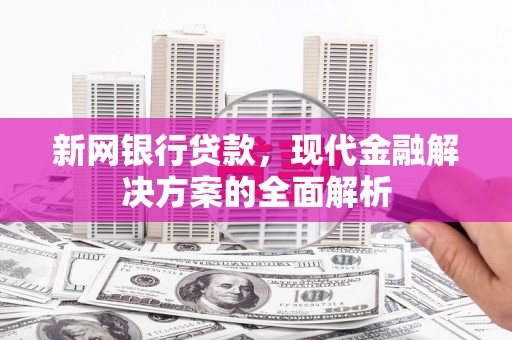 华容新网银行贷款，现代金融解决方案的全面解析