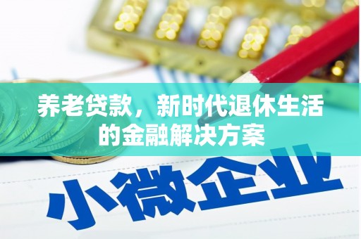 吴桥养老贷款，新时代退休生活的金融解决方案